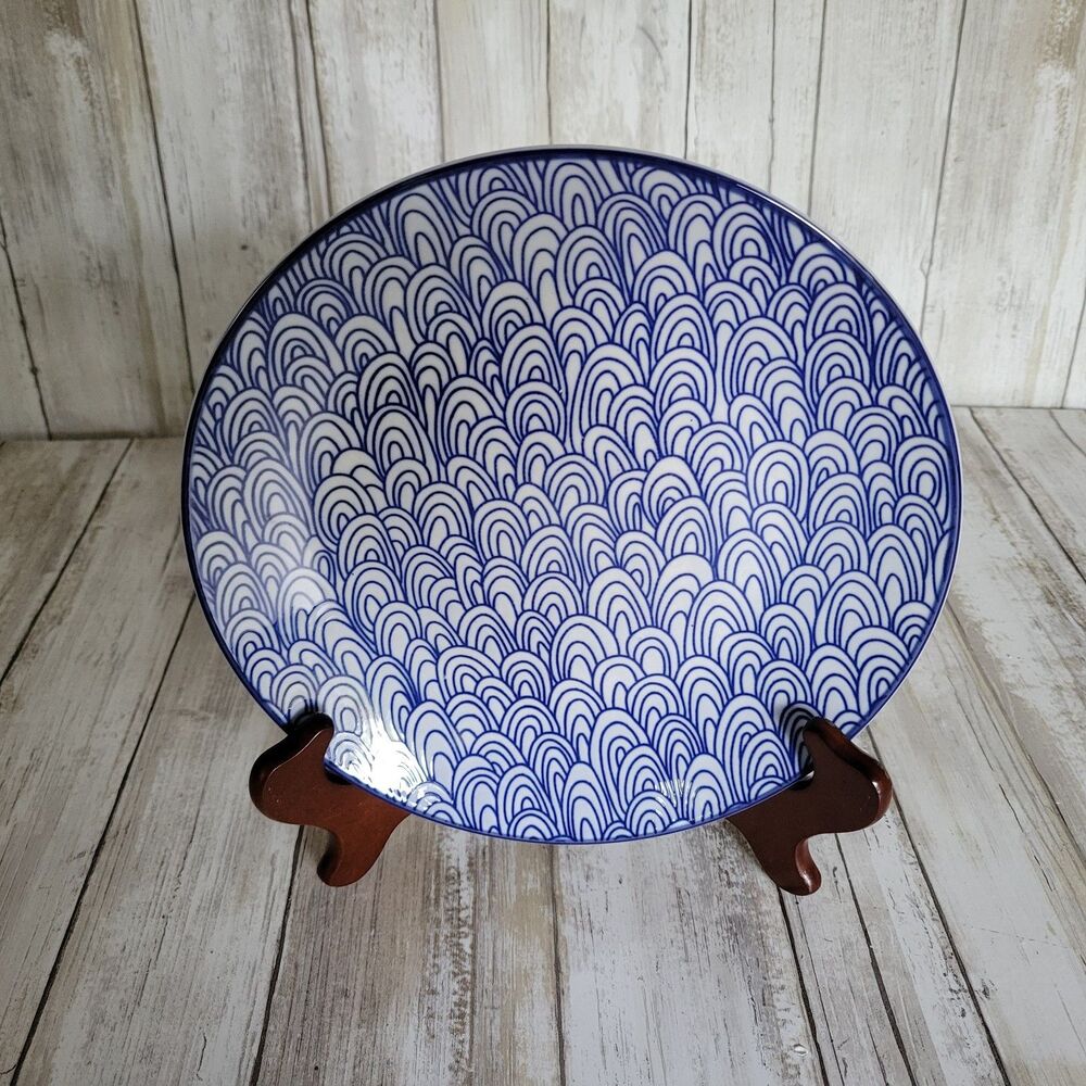Vancasso Macaron Orinetal Blue Salad Plate 73/8"